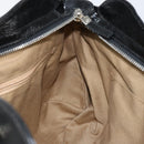 Salvatore Ferragamo Gancini Tote Bag Enamel Black Silver Auth BA8231-20