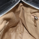 Salvatore Ferragamo Gancini Tote Bag Enamel Black Silver Auth BA8231-21