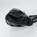 Salvatore Ferragamo Gancini Tote Bag Enamel Black Silver Auth BA8231-4