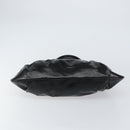 Salvatore Ferragamo Gancini Tote Bag Enamel Black Silver Auth BA8231-9