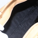 Salvatore Ferragamo Gancini Hand Bag Leather 2way Beige Silver Auth BA8232-19