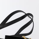 Salvatore Ferragamo Gancini Backpack Suede Black Gold Auth BA8233-10