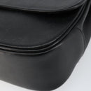 Burberrys Hand Bag Leather Black Gold Auth BA8234-10