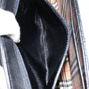 Burberrys Hand Bag Leather Black Gold Auth BA8234-20