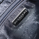 BURBERRY Nova Check Hand Bag PVC Beige Silver Auth BA8235-16