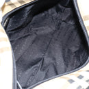 BURBERRY Nova Check Hand Bag PVC Beige Silver Auth BA8235-17