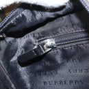 BURBERRY Nova Check Hand Bag PVC Beige Silver Auth BA8235-20