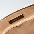 BURBERRY Nova Check Hand Bag Canvas Beige Silver Auth BA8236-15