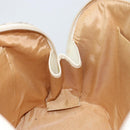 BURBERRY Nova Check Hand Bag Canvas Beige Silver Auth BA8236-17