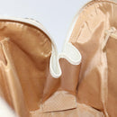 BURBERRY Nova Check Hand Bag Canvas Beige Silver Auth BA8236-18