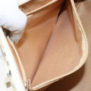 BURBERRY Nova Check Hand Bag Canvas Beige Silver Auth BA8236-20