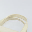 BURBERRY Nova Check Hand Bag Canvas Beige Silver Auth BA8236-8