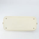 BURBERRY Nova Check Hand Bag Canvas Beige Silver Auth BA8236-9