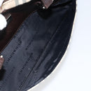 BURBERRY Nova Check Tote Bag Nylon Beige Silver Auth BA8238-12