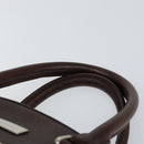 BURBERRY Nova Check Tote Bag Nylon Beige Silver Auth BA8239-8