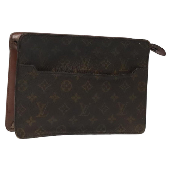 LOUIS VUITTON Monogram Pochette Homme Clutch Bag M51795 LV Auth BA824