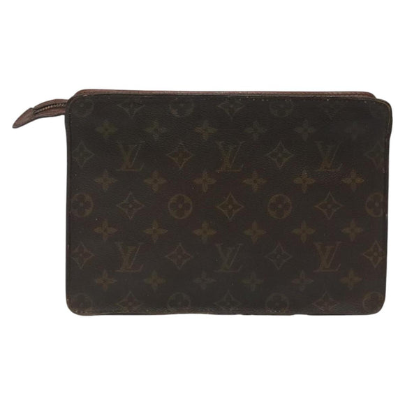 LOUIS VUITTON Monogram Pochette Homme Clutch Bag M51795 LV Auth BA824