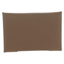 HERMES Calvi Coin Purse Leather Beige Silver Auth BA8241M-13