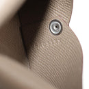 HERMES Calvi Coin Purse Leather Beige Silver Auth BA8243M-18