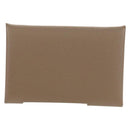 HERMES Calvi Coin Purse Leather Beige Silver Auth BA8243M-2