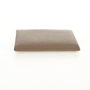 HERMES Calvi Coin Purse Leather Beige Silver Auth BA8243M-5