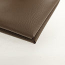 HERMES Calvi Coin Purse Leather Beige Silver Auth BA8243M-14