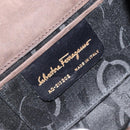 Salvatore Ferragamo Vala Chain Shoulder Bag Suede Brown Gold Auth BA8244-16