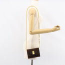 Salvatore Ferragamo Vala Chain Shoulder Bag Suede Brown Gold Auth BA8244-21