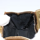 Salvatore Ferragamo Gancini Micro Chain Shoulder Bag Leather Gold Auth BA8245-19