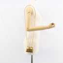 Salvatore Ferragamo Gancini Micro Chain Shoulder Bag Leather Gold Auth BA8245-20