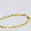 Salvatore Ferragamo Gancini Micro Chain Shoulder Bag Leather Gold Auth BA8245-8