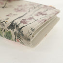 Christian Dior Caro Dahlia Bifold Wallet Leather White Gold Auth BA8247M-16