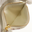 Christian Dior Caro Dahlia Bifold Wallet Leather White Gold Auth BA8247M-18