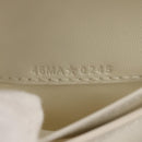 Christian Dior Caro Dahlia Bifold Wallet Leather White Gold Auth BA8247M-11