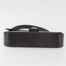 Salvatore Ferragamo Gancini Schoudertas Leer Donkerbruin Auth BA825-9