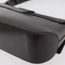 Salvatore Ferragamo Gancini Schoudertas Leer Donkerbruin Auth BA825-12