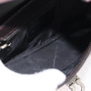Salvatore Ferragamo Gancini Schoudertas Leer Donkerbruin Auth BA825-23