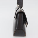 Salvatore Ferragamo Gancini Schoudertas Leer Donkerbruin Auth BA825-6