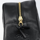 CHANEL Bicolore Clutch Bag Lamb Skin Black Gold CC Auth BA8250-8