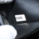 CHANEL Bicolore Clutch Bag Lamb Skin Black Gold CC Auth BA8250-12