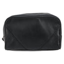 CHANEL Bicolore Clutch Bag Lamb Skin Black Gold CC Auth BA8250-13