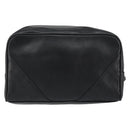 CHANEL Bicolore Clutch Bag Lamb Skin Black Gold CC Auth BA8250-2
