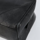 CHANEL Bicolore Clutch Bag Lamb Skin Black Gold CC Auth BA8250-7