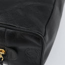 CHANEL Bicolore Clutch Bag Lamb Skin Black Gold CC Auth BA8250-14