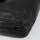 CHANEL Matelasse Chain Shoulder Bag Lamb Skin Black Gold CC Auth BA8252-10