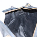 CHANEL Matelasse Chain Shoulder Bag Lamb Skin Black Gold CC Auth BA8252-17