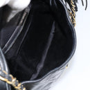 CHANEL Matelasse Chain Shoulder Bag Lamb Skin Black Gold CC Auth BA8252-21