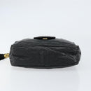 CHANEL Matelasse Chain Shoulder Bag Lamb Skin Black Gold CC Auth BA8252-9