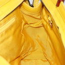 CHANEL Matelasse Hand Bag Lamb Skin Yellow CC Auth BA8254-18