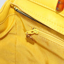 CHANEL Matelasse Hand Bag Lamb Skin Yellow CC Auth BA8254-20